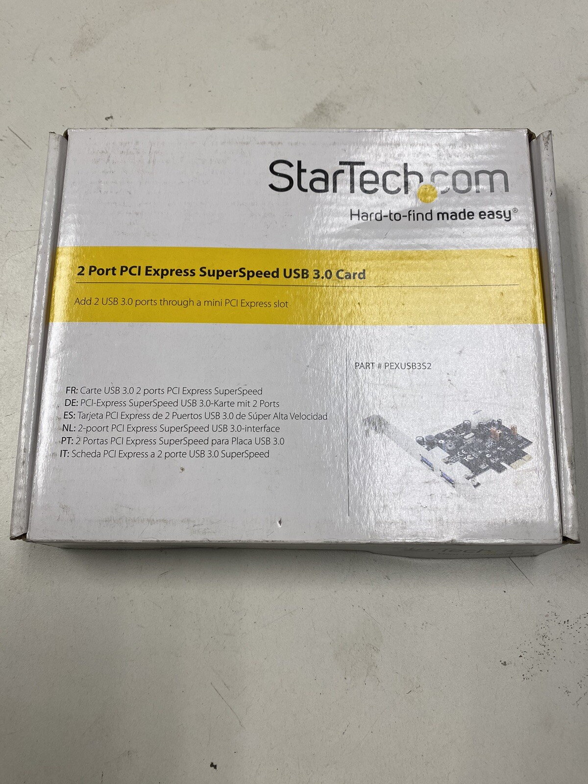StarTech.com Dual Port USB 3.0 Expansion Card Adapter PEXUSB3S2 Open Box