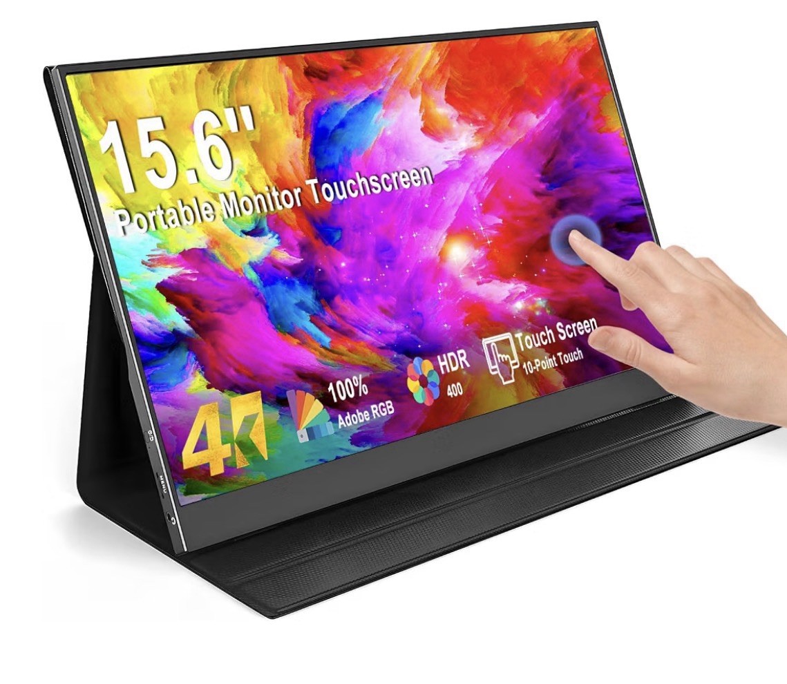 15.6”  Portable Monitor 1080p, 10-Point Capacitive Touchscreen, Full HD - New