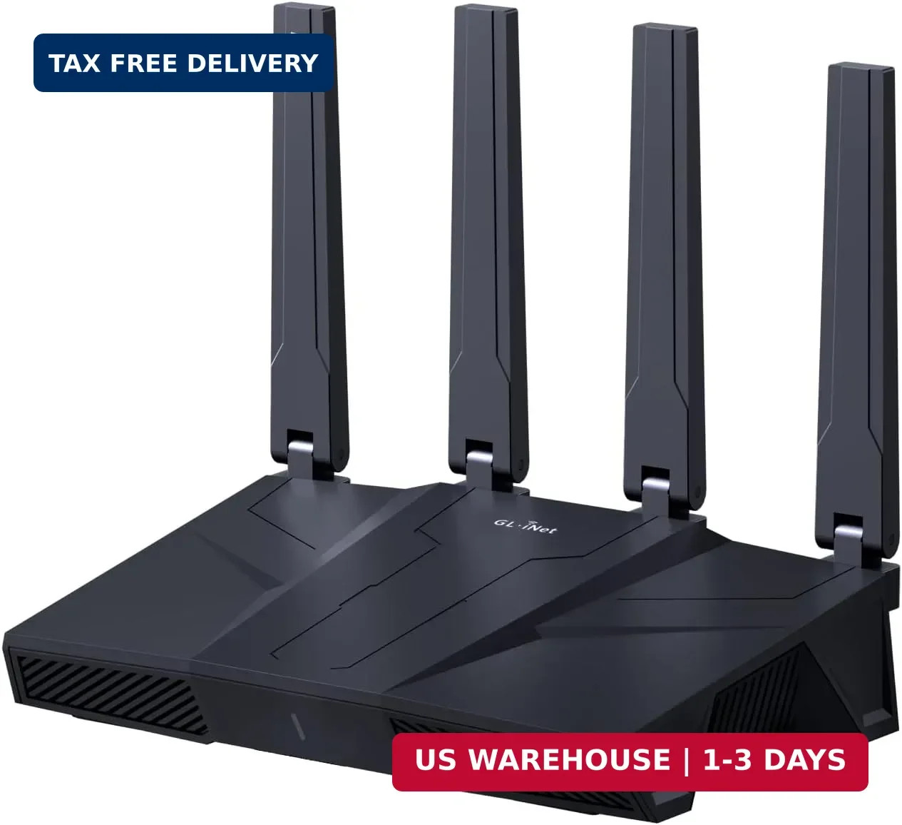 GL.iNet GL-BE9300 (Flint 3) Tri-Band WiFi 7 Router, High-Speed 6GHz Gaming WiFi