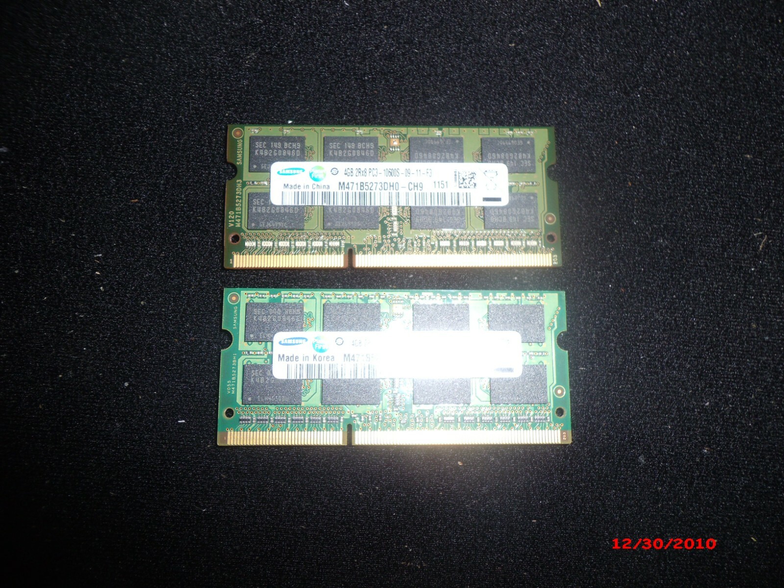 8Gb (2x4Gb), Samsung 4GB SO-DIMM DDR3 Memory (M471B5273DH0-CH9) 8GB 2X4
