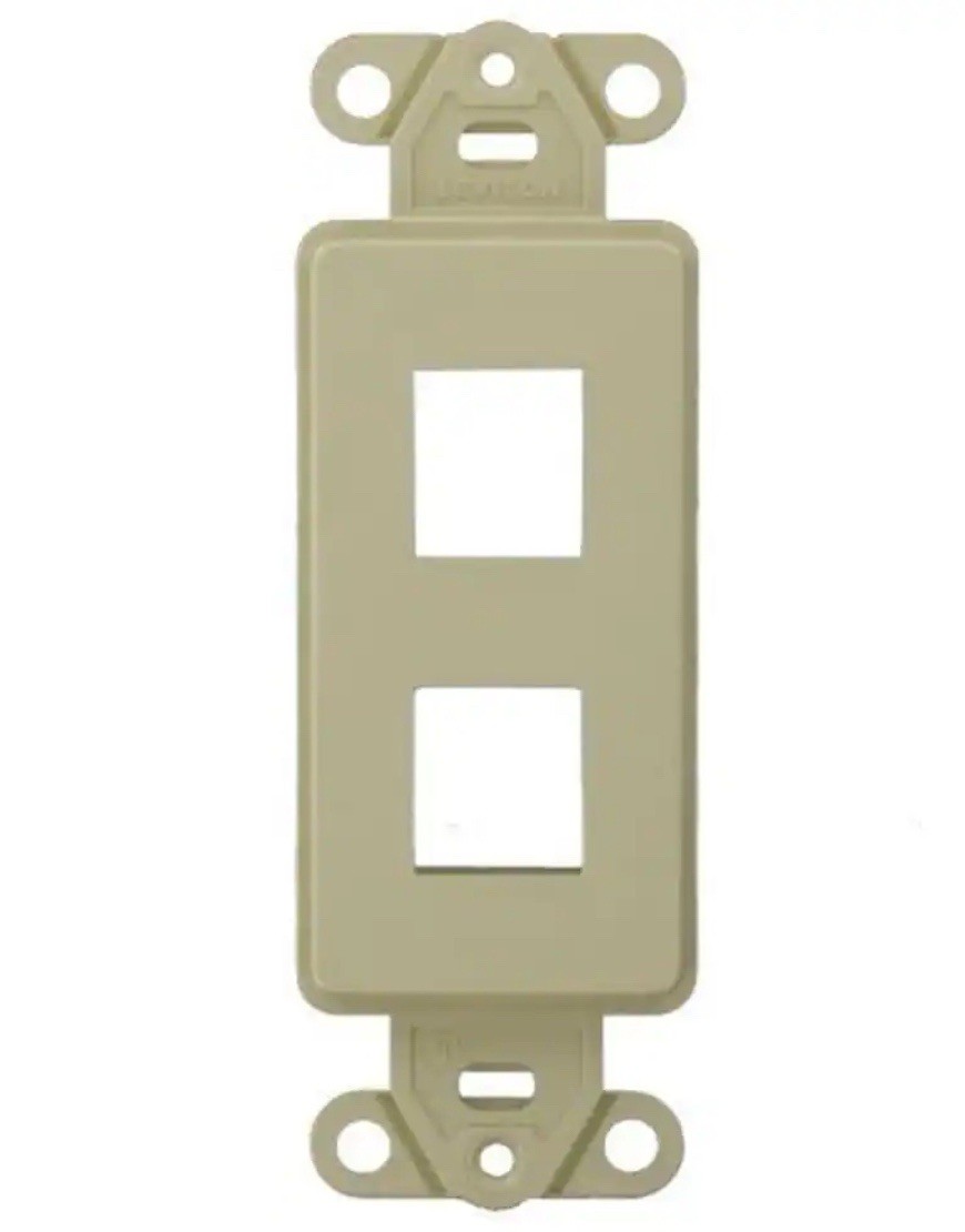 4pk of  Leviton 41642-I Decora Insert 1-Gang 4-Port Snap-in Ivory **SHIPS FREE**