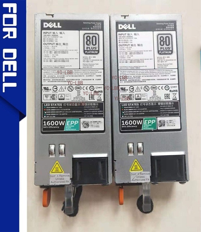 For Dell R530 R630 R730 Server Power Supply 1600W 95HR5 T4GCW D5W1N