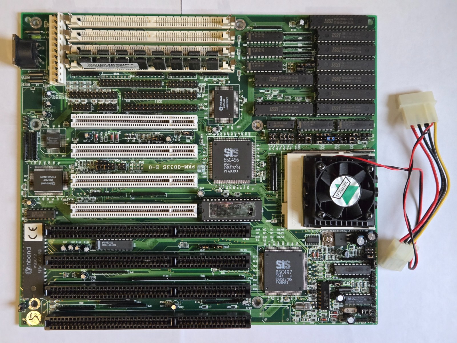 Socket 3 PCI Motherboard, DTK PKM-0033S E-0, 486DX4-100 +32MB Vintage, Working