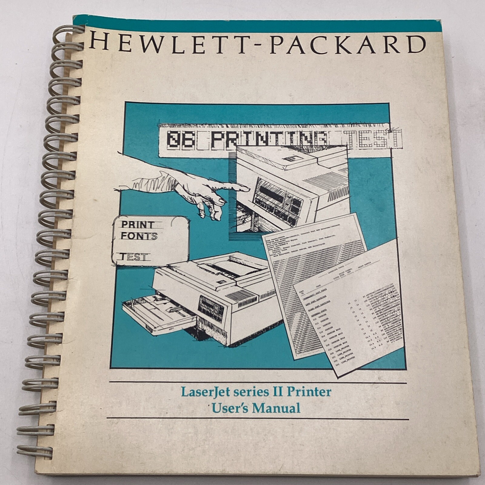 July 1987 Hewlett Packard HP LaserJet Series II Printer User Manual Spiral Bound