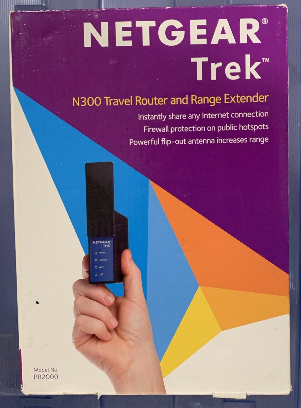 New NETGEAR Trek PR2000 N300 Travel Router and Range Extender USB 2.4ghz 