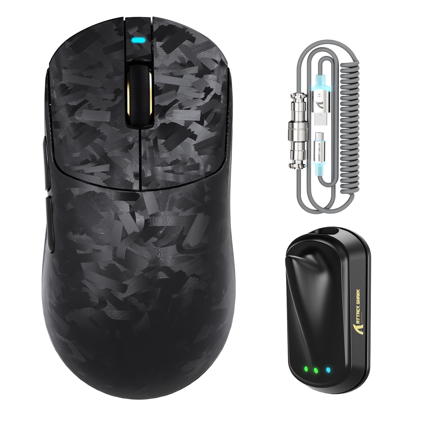 ATTACK SHARK RS3 Ultra 8K Wireless Gaming Mouse Black