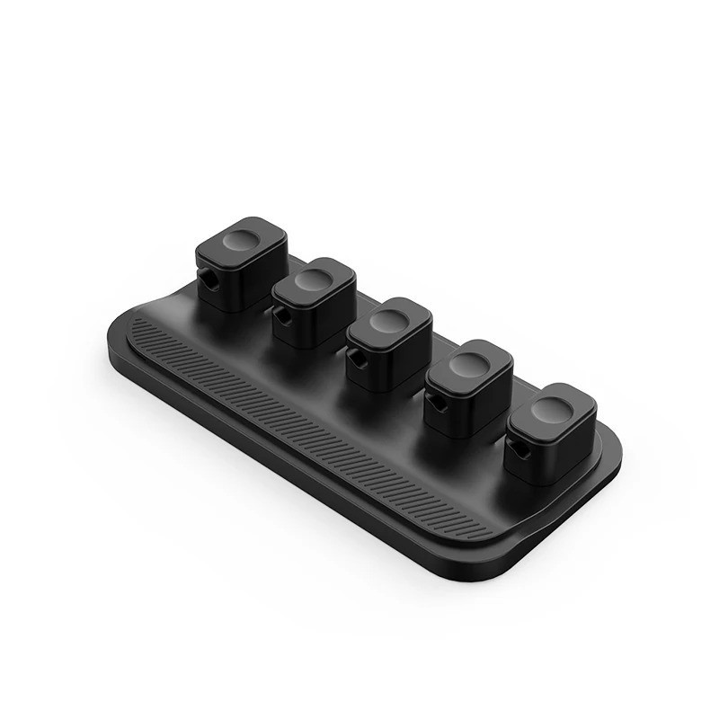 Magnetic Cable Clips 5 Pack Silicone Wire Holder Car Desk USB C Cable Organizer