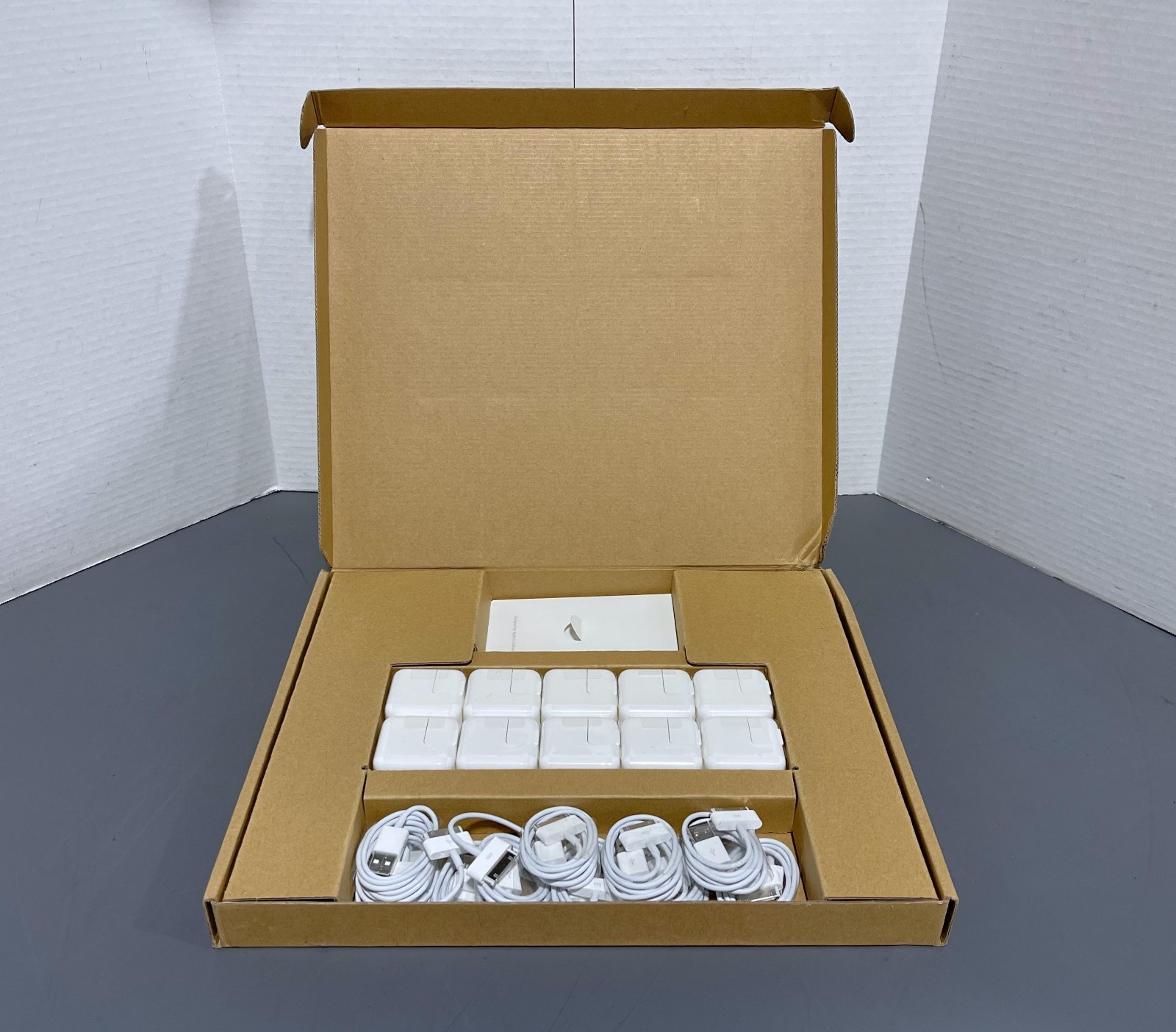 Lot of 10 Apple A1357 10W USB Power Adapters with 30-Pin Cables New Open Box