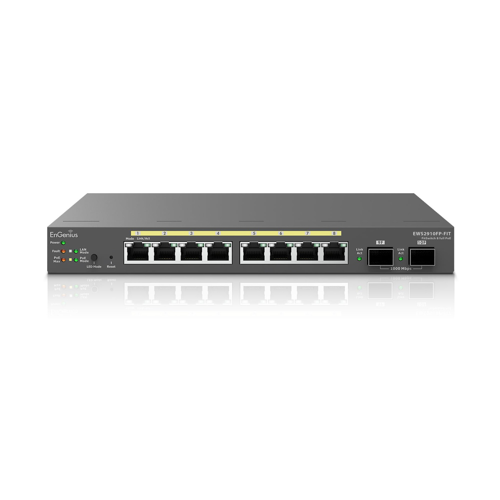 EnGenius Fit Managed Switch 8 Port Gigabit PoE Layer 2 Plus EWS2910FP