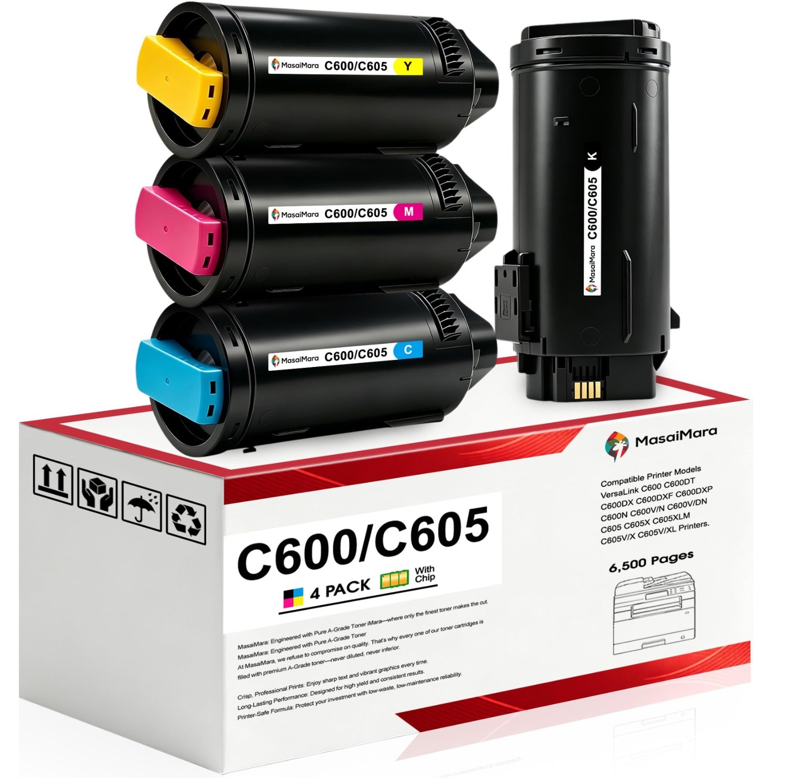 Toner Cartridges for Xerox Versalink Fits C600 C600DT C600DX C600DXF C600DXP