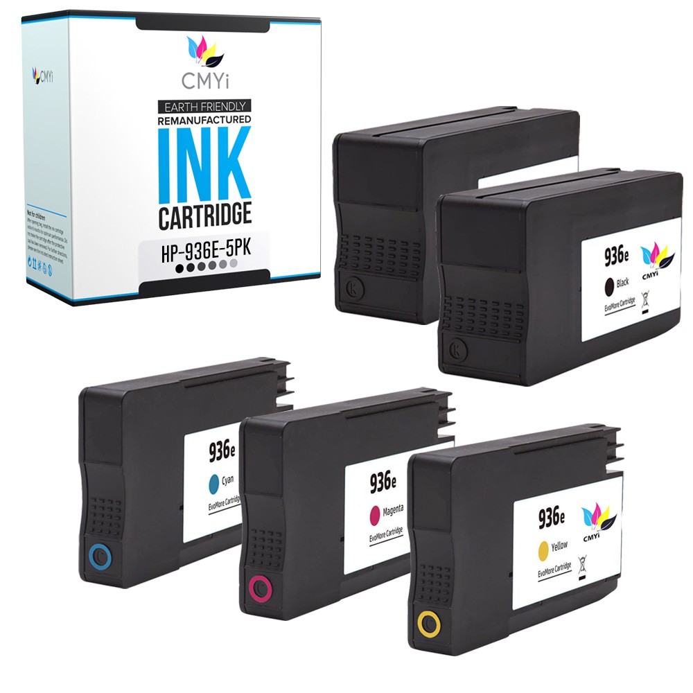 5PK CMYi Compatible 936e Printer Ink Cartridges for HP OfficeJet Pro 9730e 9125e