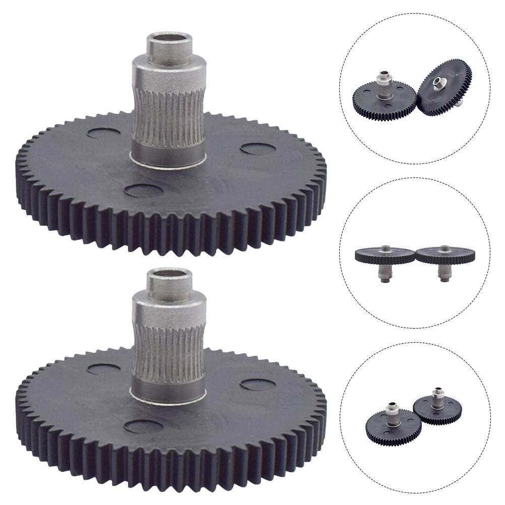 2Pcs Reusable Extruder Feeder Gear for 3D Printers Durable Plastic Metal