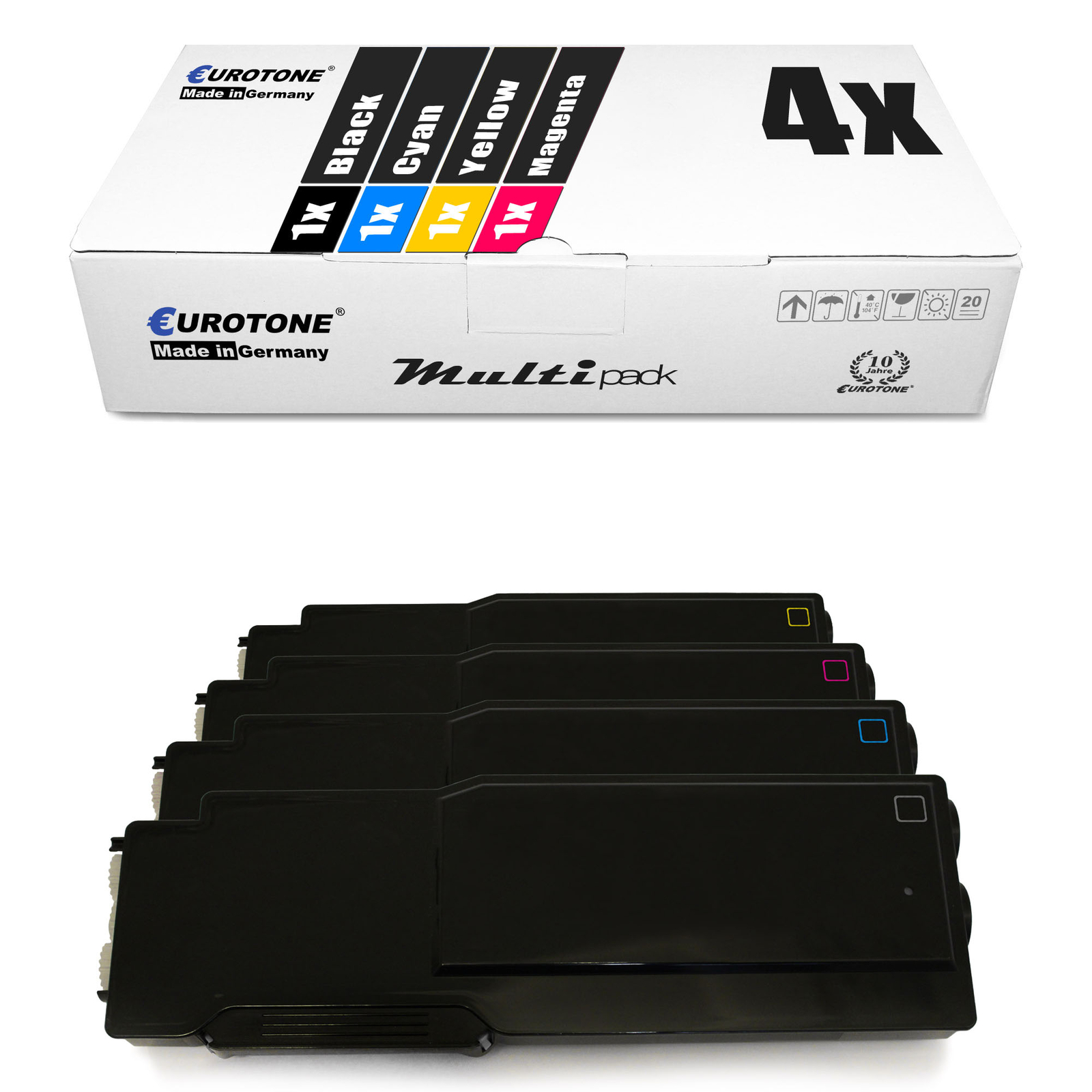 4x Eco Toner XXL for Dell C-3765-dnf C-3760-n C-3760-dn