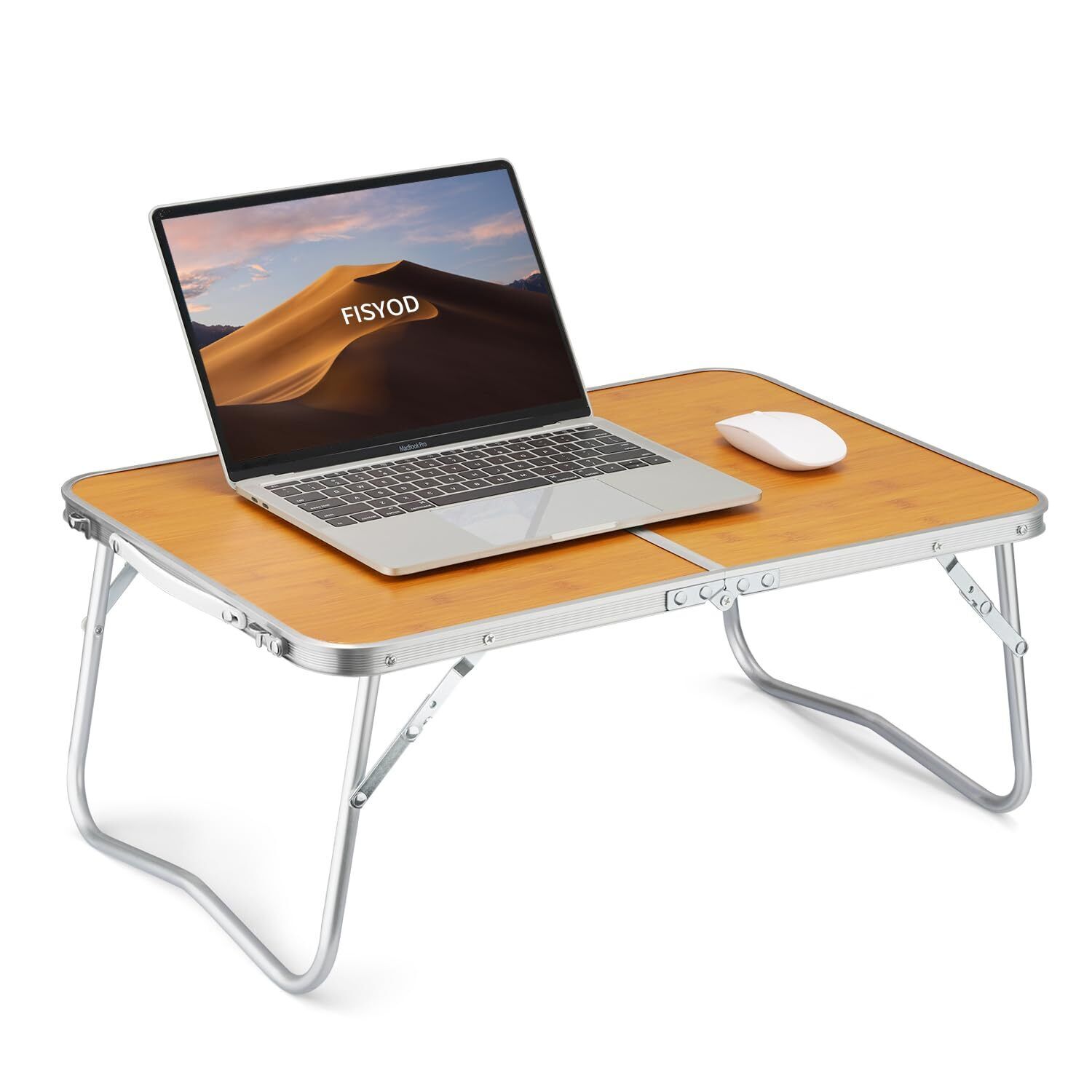 FISYOD Folding Laptop Table, Bed Table Lap Desk, Breakfast Tray Table,