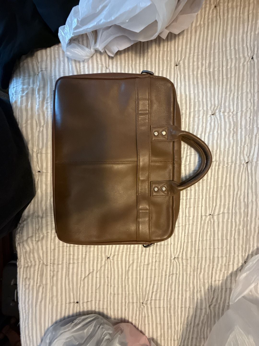 Samsonite Leather Briefcase, Laptop Compatible, Cognac (126038-1221)