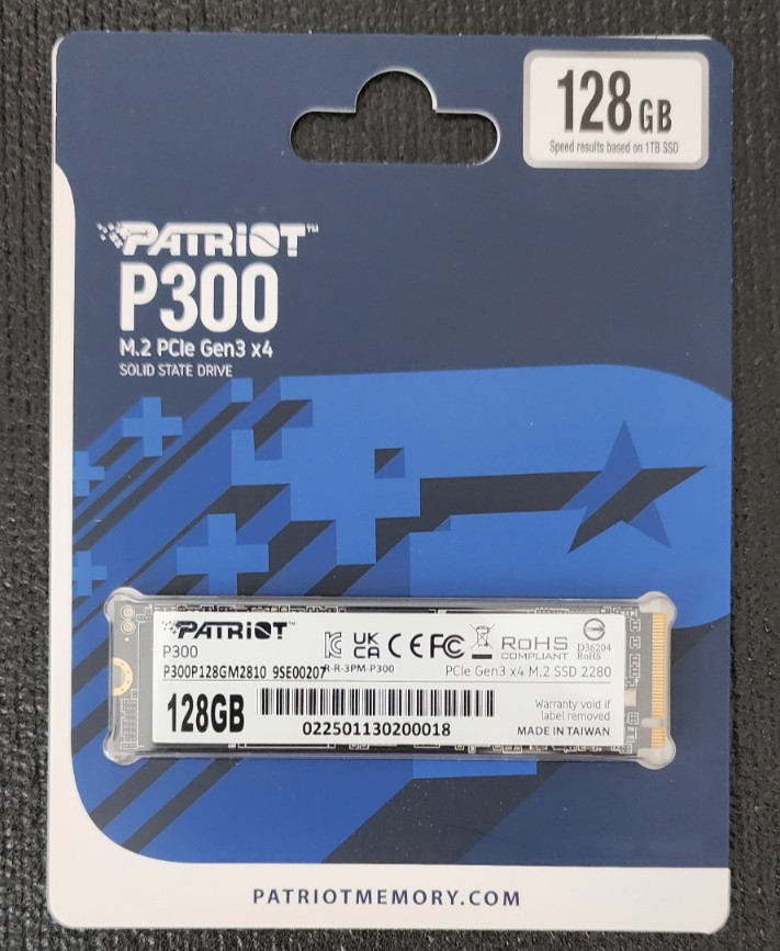 Patriot P300 128 GB M.2 PCIe Gen3 X4 SSD