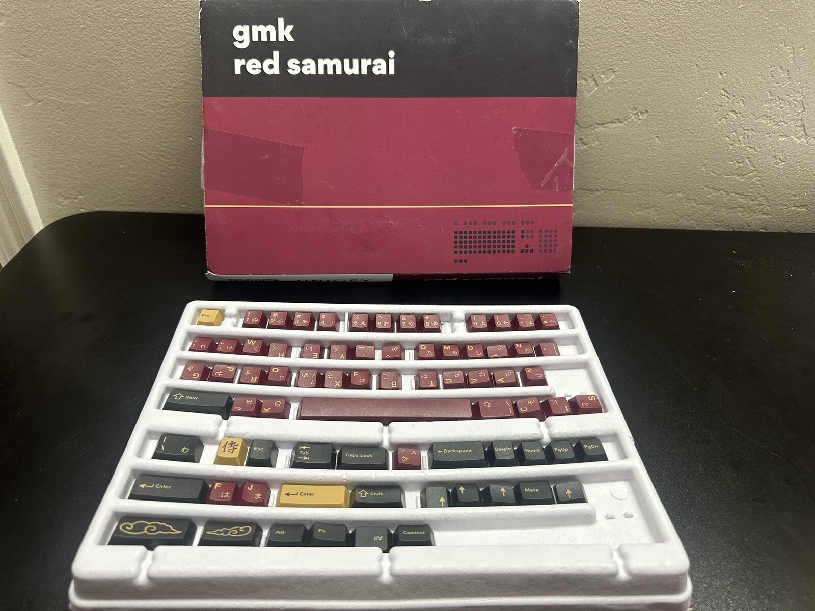 Drop+ GMK Red Samurai Keycap Set for 65% Keyboards - 65% Kit (75-keys) Open Box