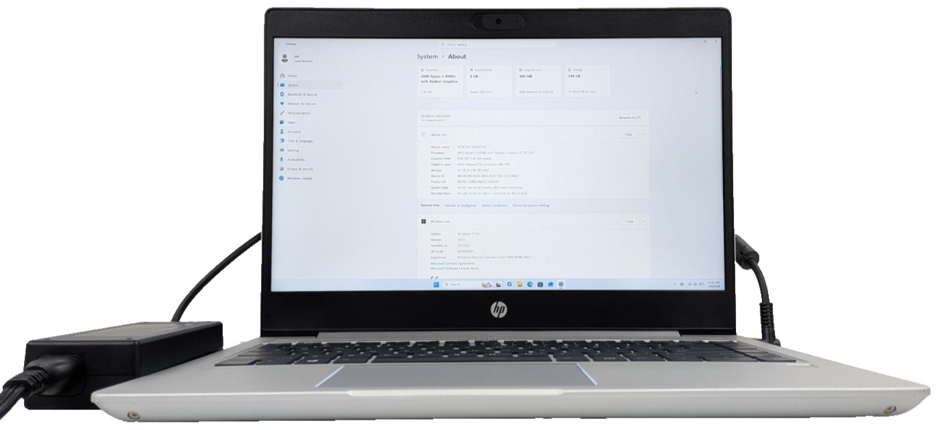 HP ProBook 445 G7 - 6 Core Ryzen 5 4500U 8GB 256SSD Windows 11 *Read*