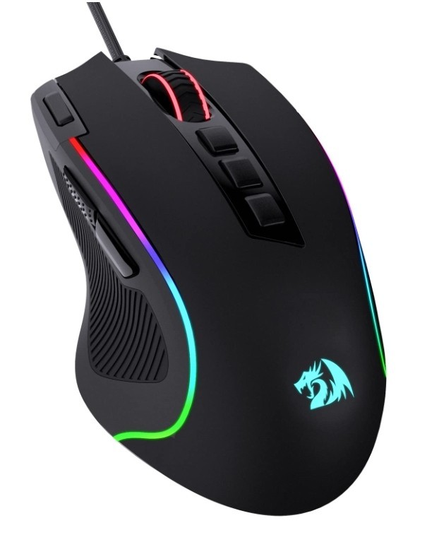 Redragon M612 Predator RGB Gaming Mouse, 8000 DPI Wired Optical Mouse Black 