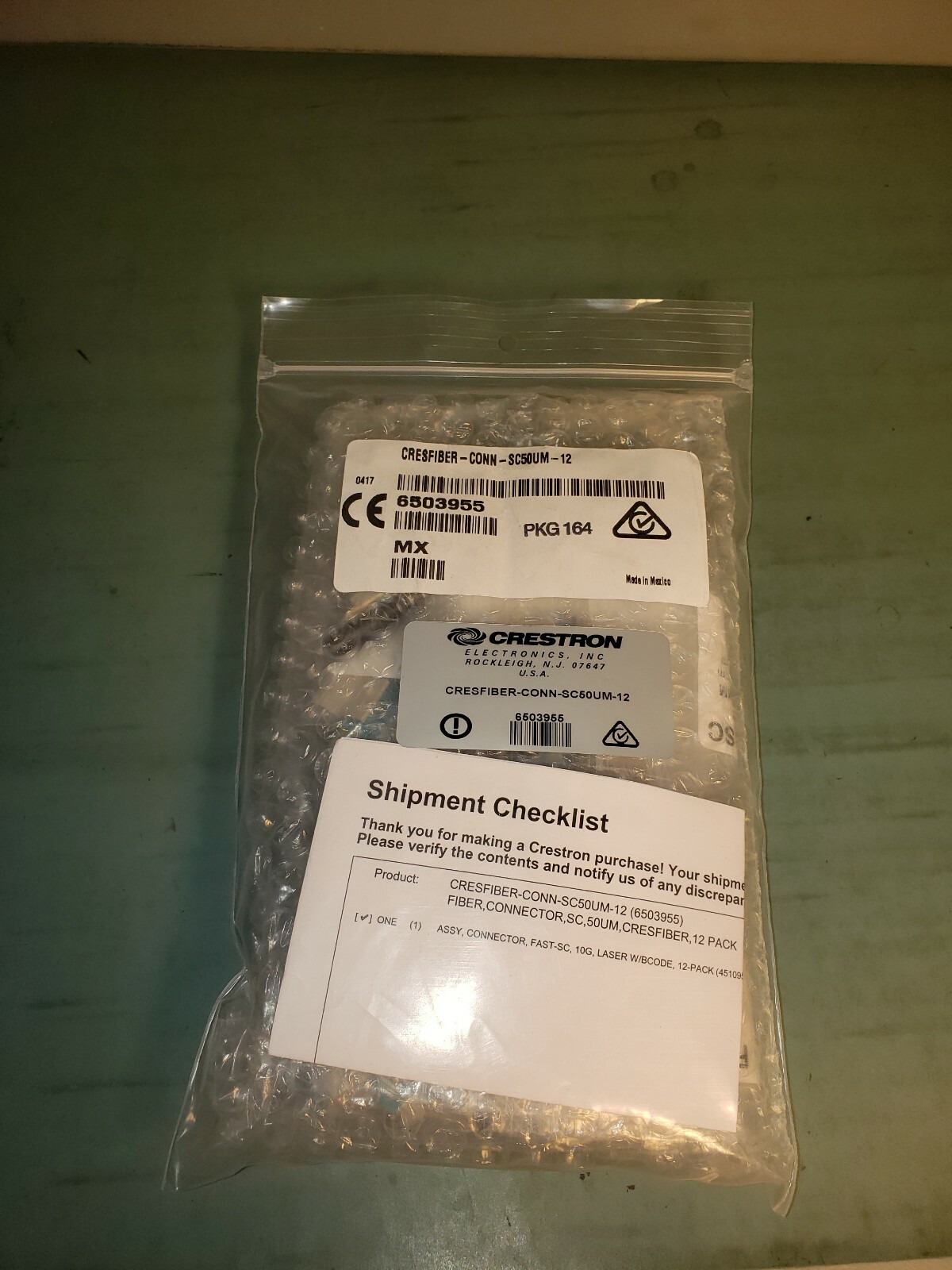 CRESFIBER-CONN-SC50UM-12 CRESTRON CRESFIBER® FIBER OPTIC CABLE CONNECTOR 12QTY