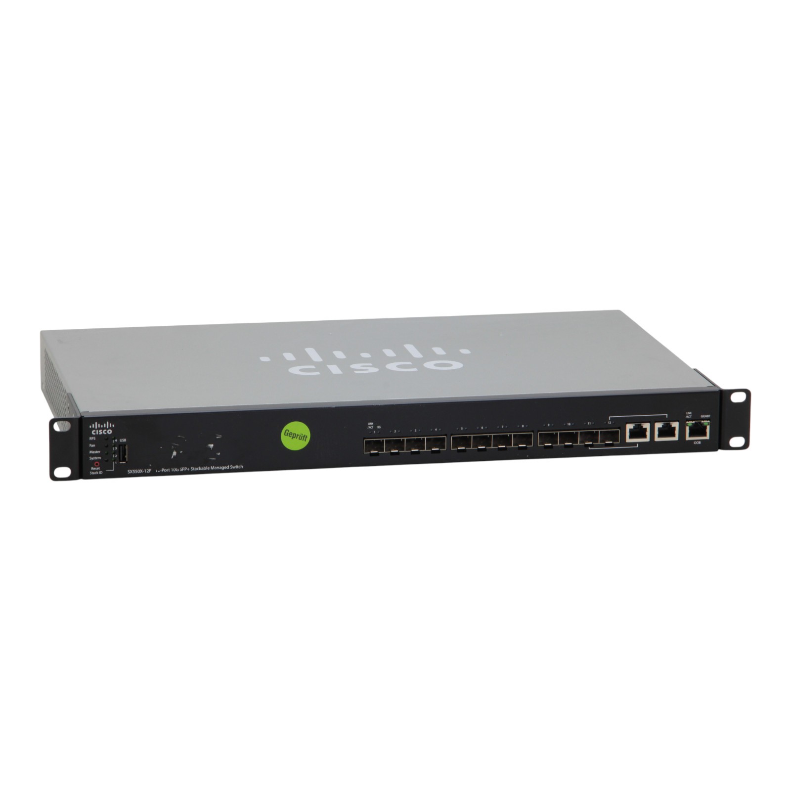 Cisco SX550X-12F 12-Port 10GbE SFP+ 2x 10GBase-T L3 Managed Switch