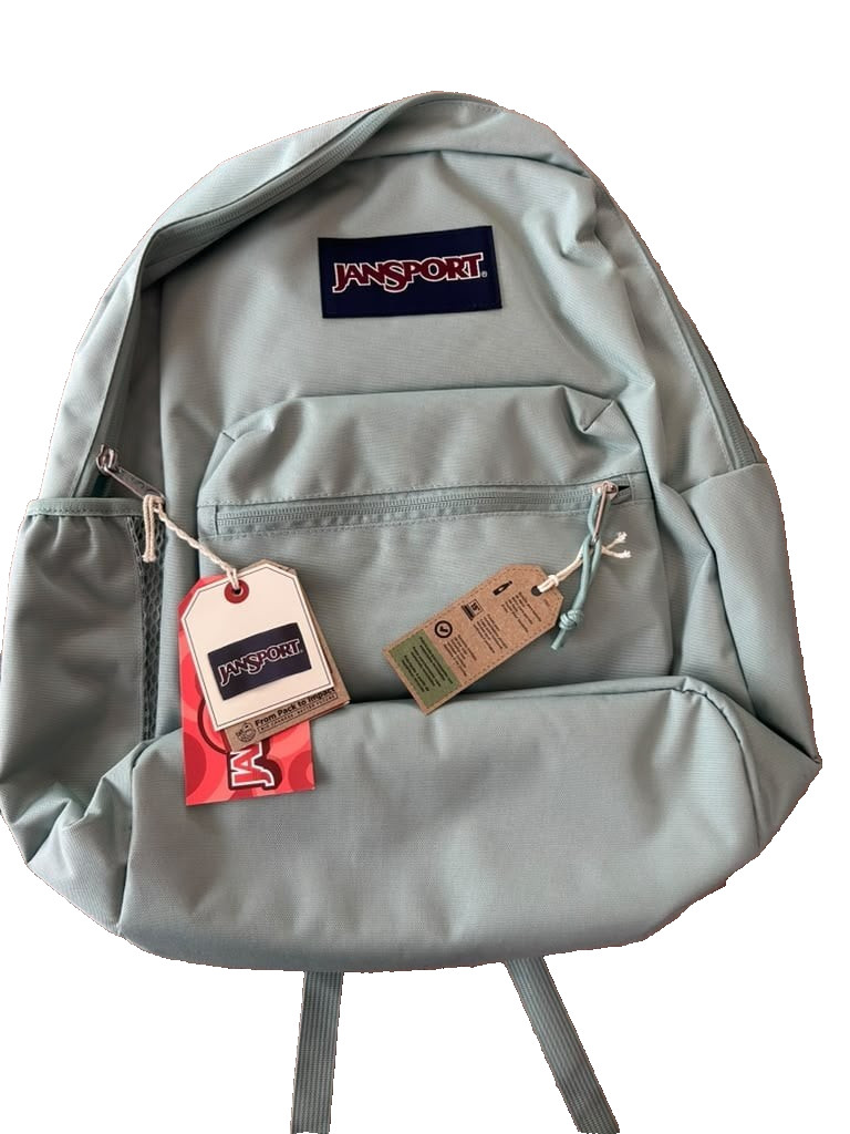 Jansport Backpack for School Work Vacation Laptop Faded Sage XL 15" Pocket New