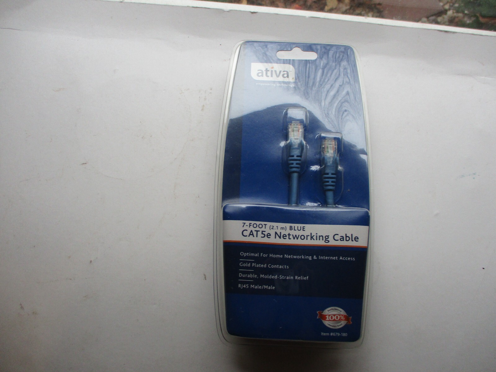 ATIVA 7-Foot Blue CAT5e networking cable