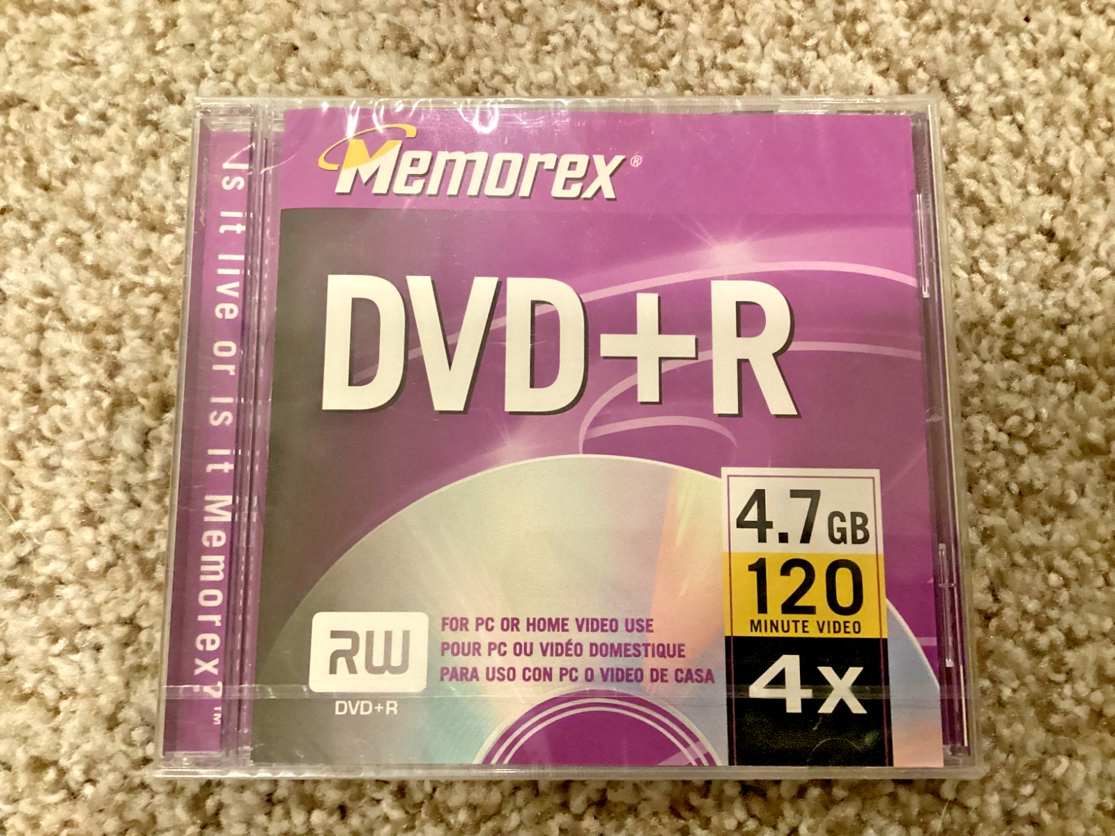 Memorex DVD+R  4.7 GB 120 Min New SEALED Black DVD Recordable Save your Favorite