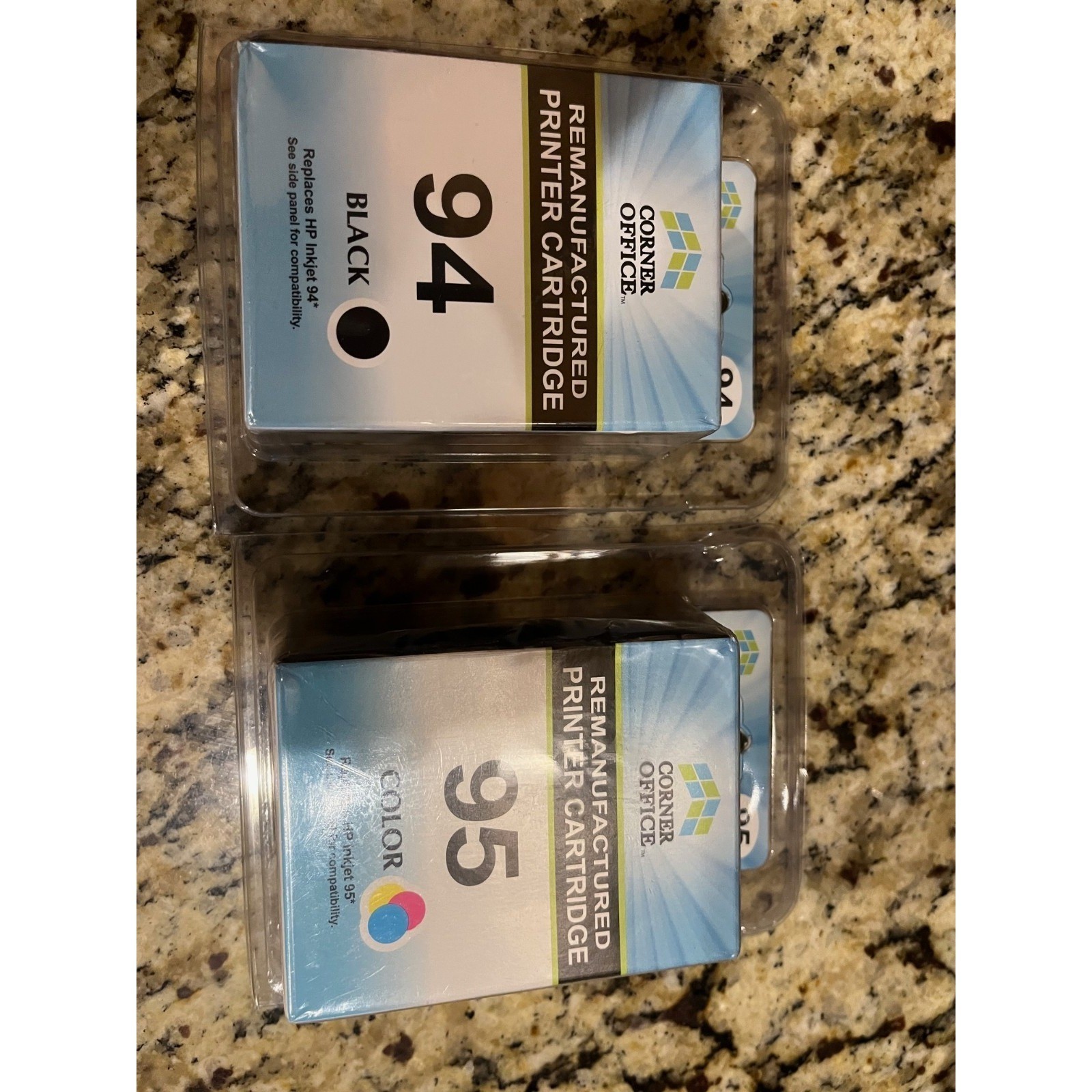 Corner Office Ink Cartridges for HP 94 Black & 95 Color 2 Pack