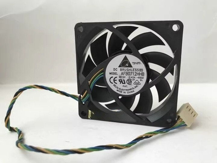 Delta AFB0712HHB DC12V 0.45A 4-Pin PWM Ball Cooling Fan