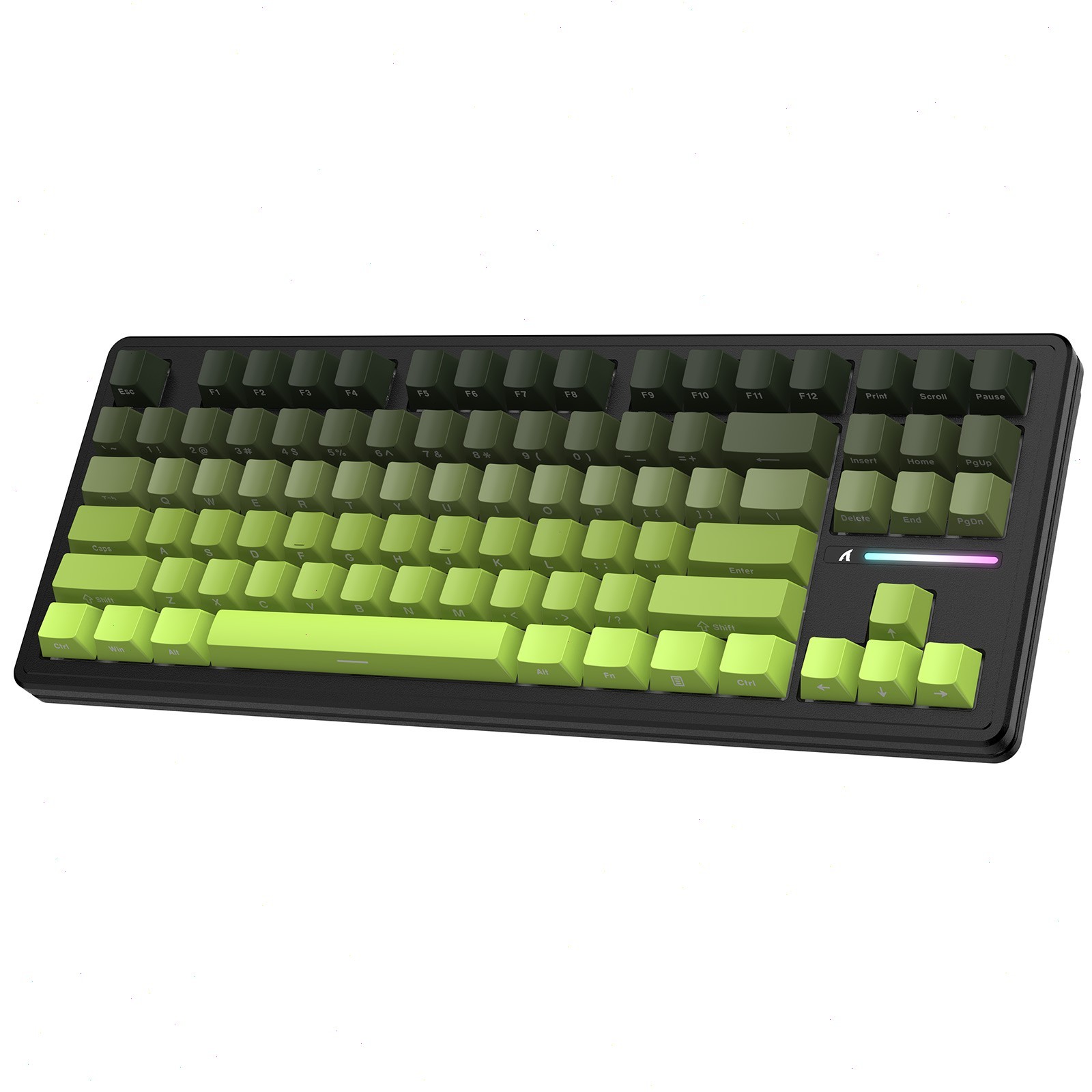 ATTACK SHARK M87PRO TKL Wireless Mechanical Gaming Keyboard, Side Print Green