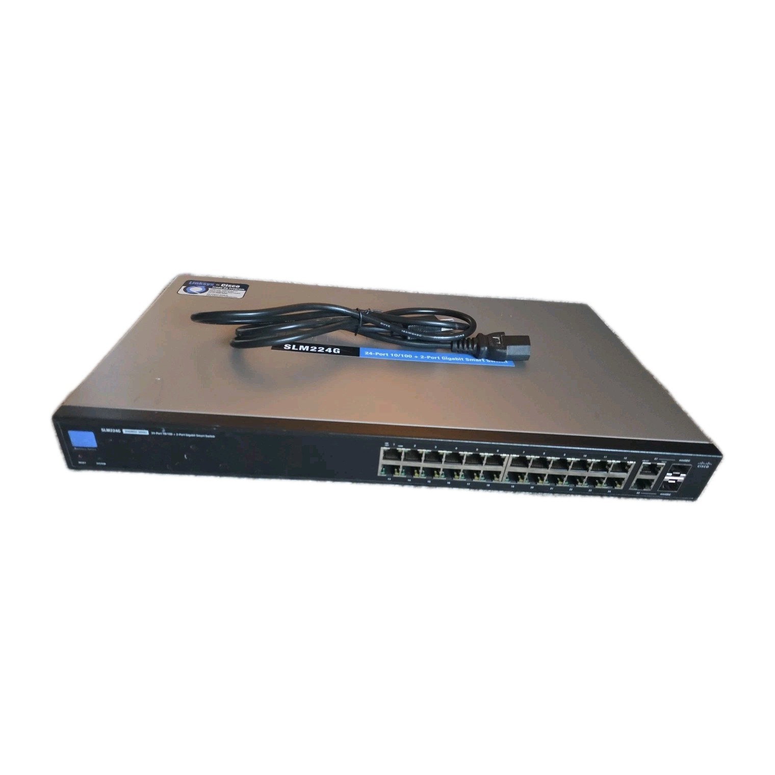 Cisco Linksys SLM224G 24-Port 10/100 + 2-Port Gigabit Smart Switch