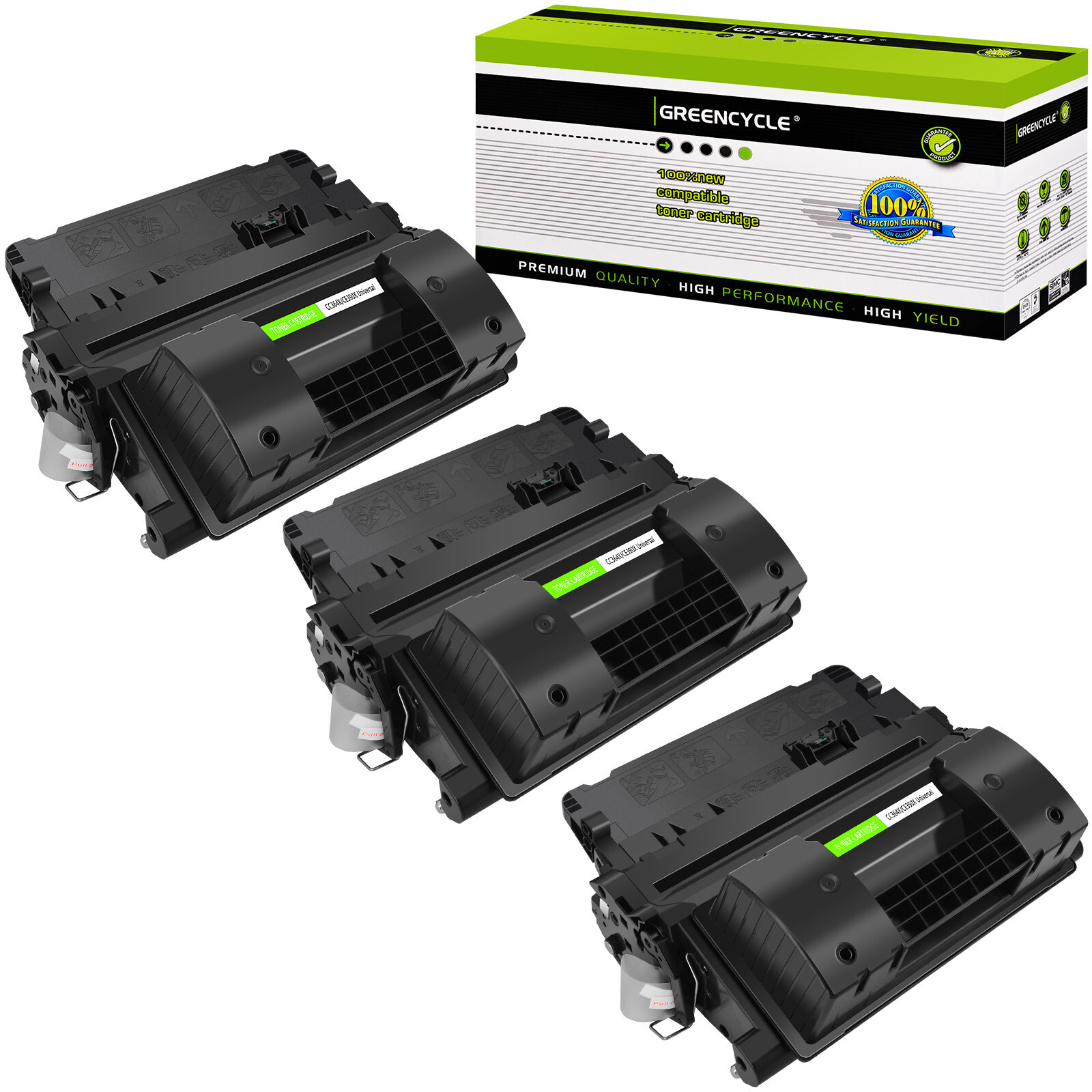 3x Toner Black Compatible For HP CC364X 64X LaserJet P4014dn P4015n P4015x P4515