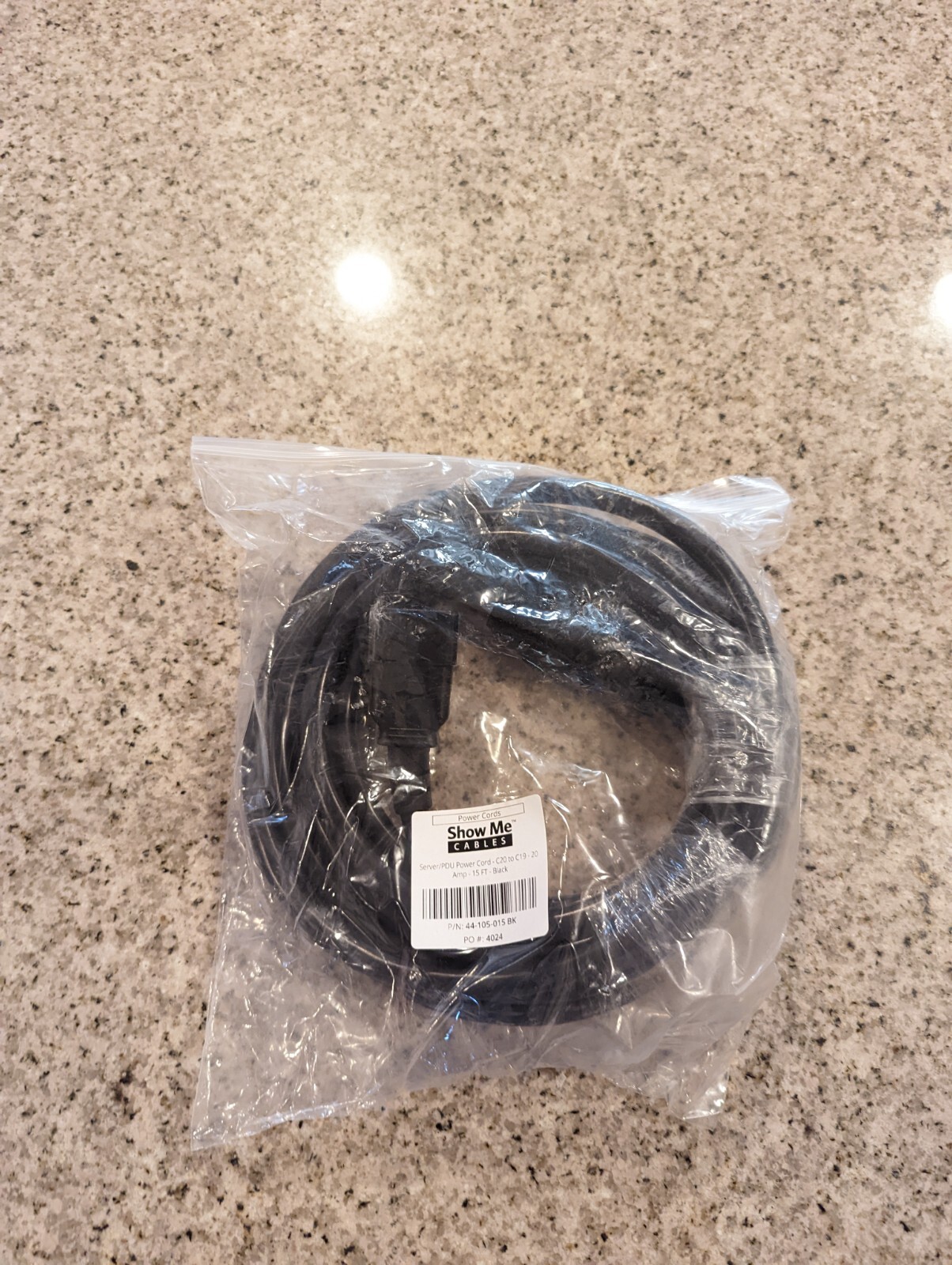 Show Me Cables 44-105-015 BK Power Cord 15 FT Black