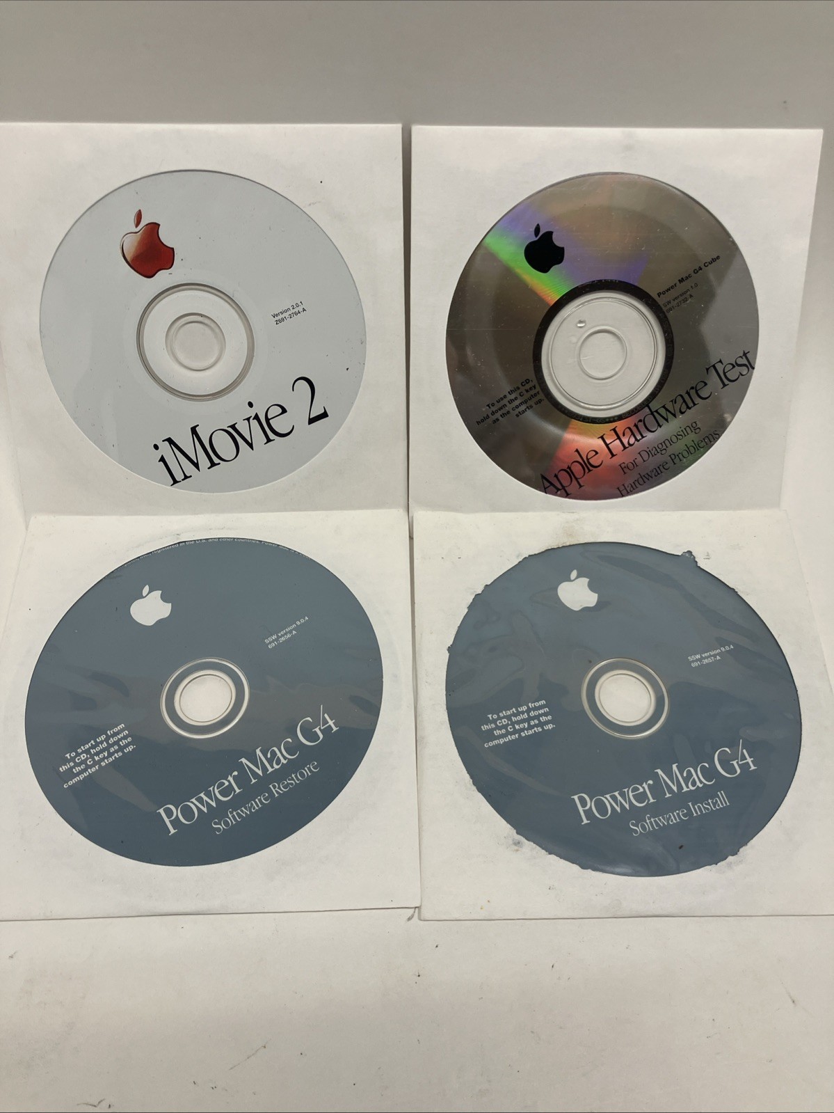 Vintage Apple Power Mac G4 Software Install Lot iMovie 2 G4 Cube Test Discs