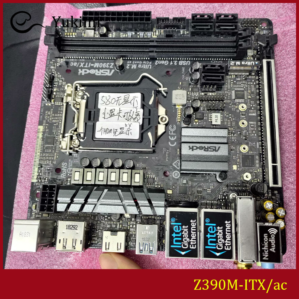 FOR ASROCK Z390M-ITX/ac LGA 1151 DDR4*2 64GB HDMI DisplayPort Motherboard Test