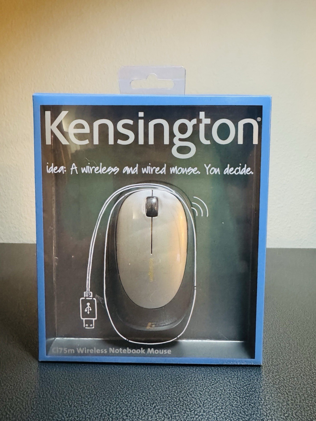 Kensington Ci75m Wireless Notebook Mouse Silver And Gray - New In Box