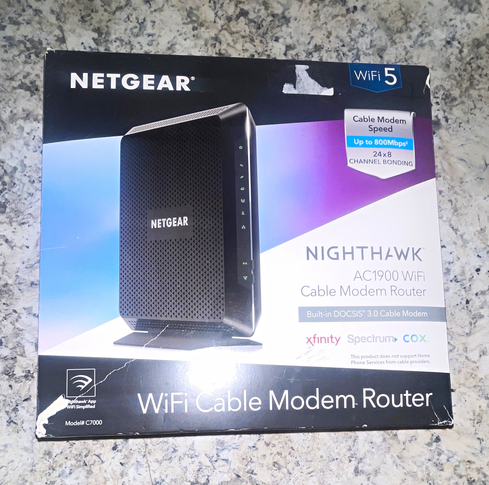 NETGEAR Nighthawk C7000 AC1900 WiFi Cable Modem Router DOCSIS 3.0