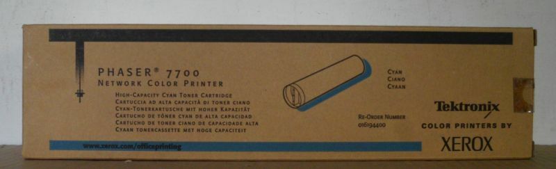 Xerox Tektronix 016194400 Toner Cyan High Capacity for Phaser 7700 Original Packaging A