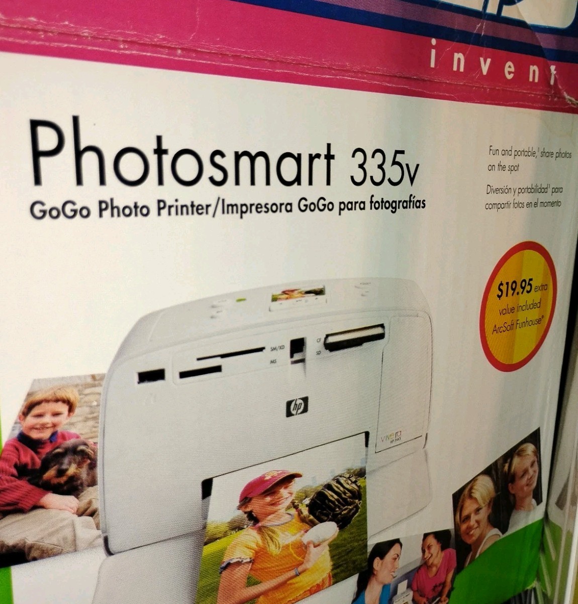 HP Photosmart 335v GoGo Digital Photo Printer Inkjet Color Vivera