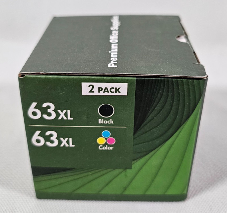 For HP 63 63XL Envy 4520 4512 Officejet 3830 2x Ink Cartridges Black Tri-Color