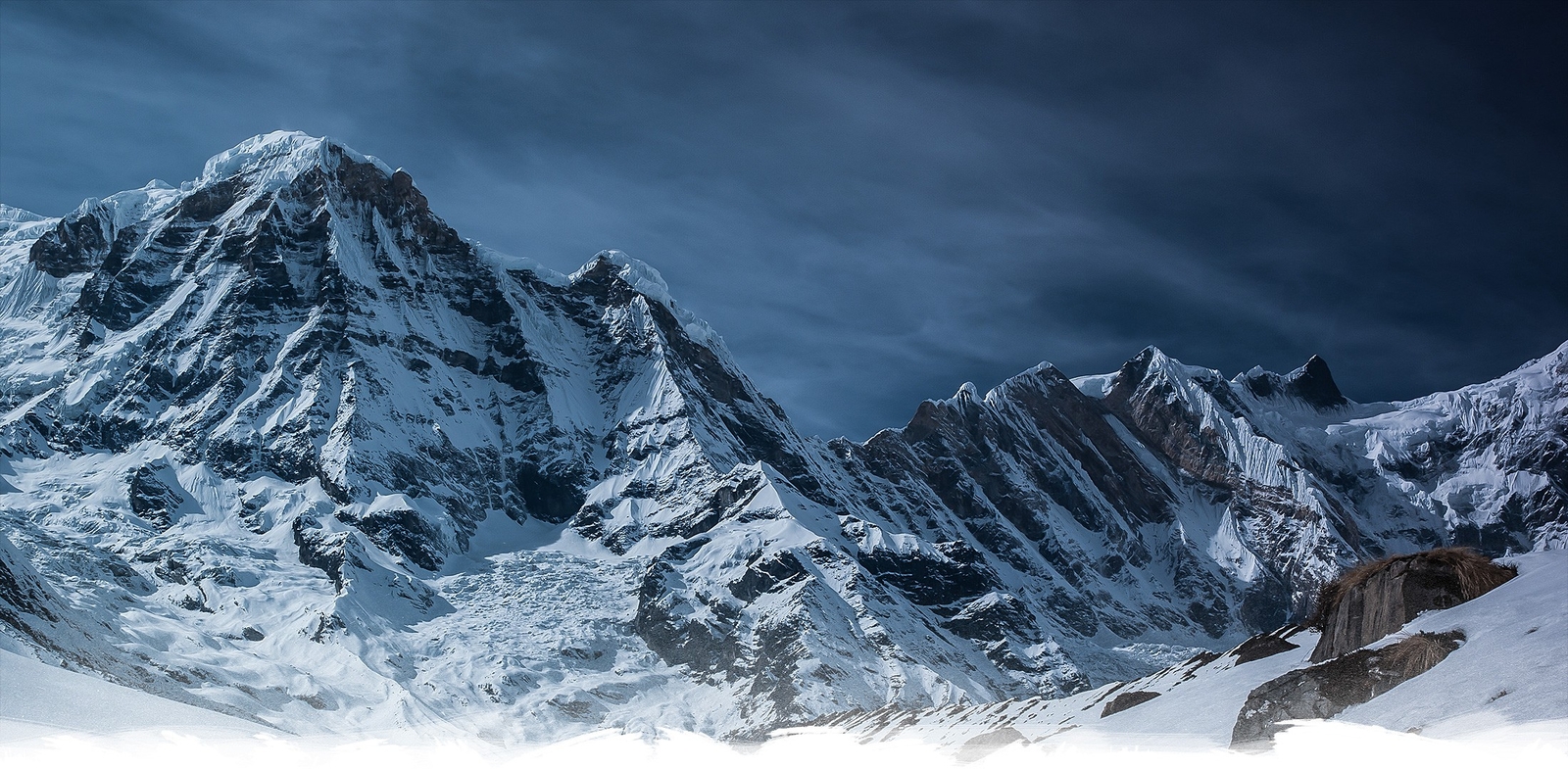 Landscape mountains snowy peak nature Custom Gaming Mat Desk