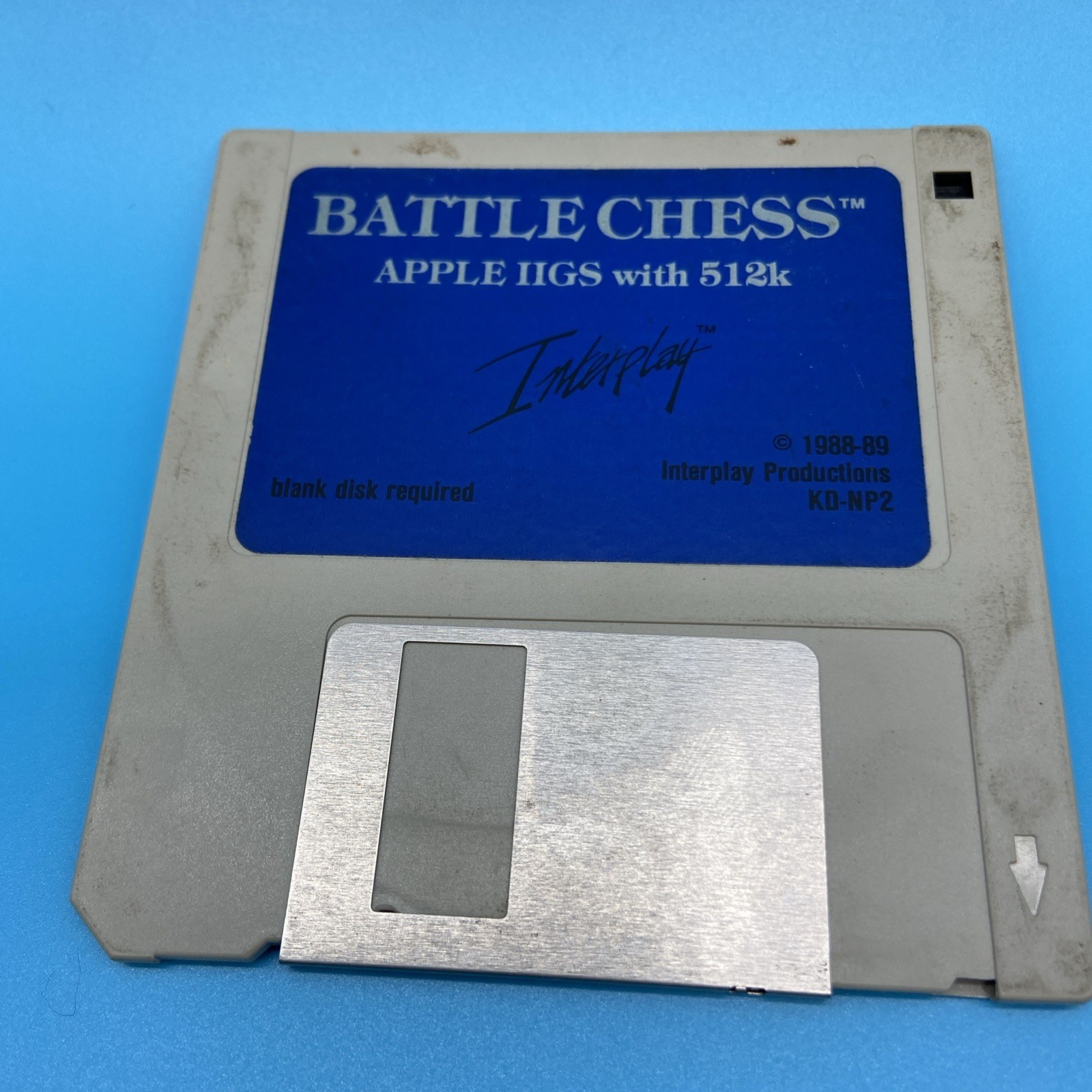 1989 BATTLE CHESS apple IIGS VTG Floopy Disk Untested 