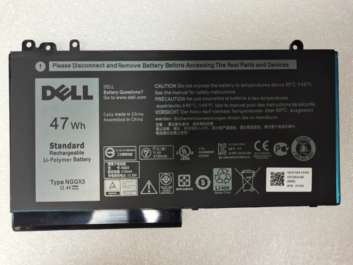 Genuine OEM 47Wh NGGX5 Battery For Dell Latitude E5270 E5470 E5570 RDRH9 JY8D6