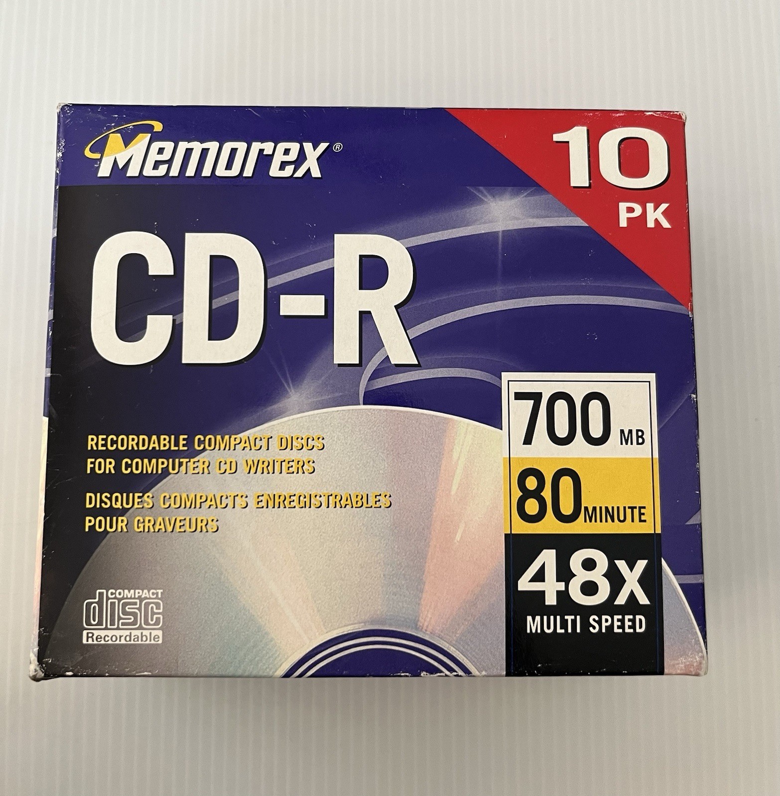 Memorex 10PK CD-R 52X 700MB 80min Discs in Cases. New In Box