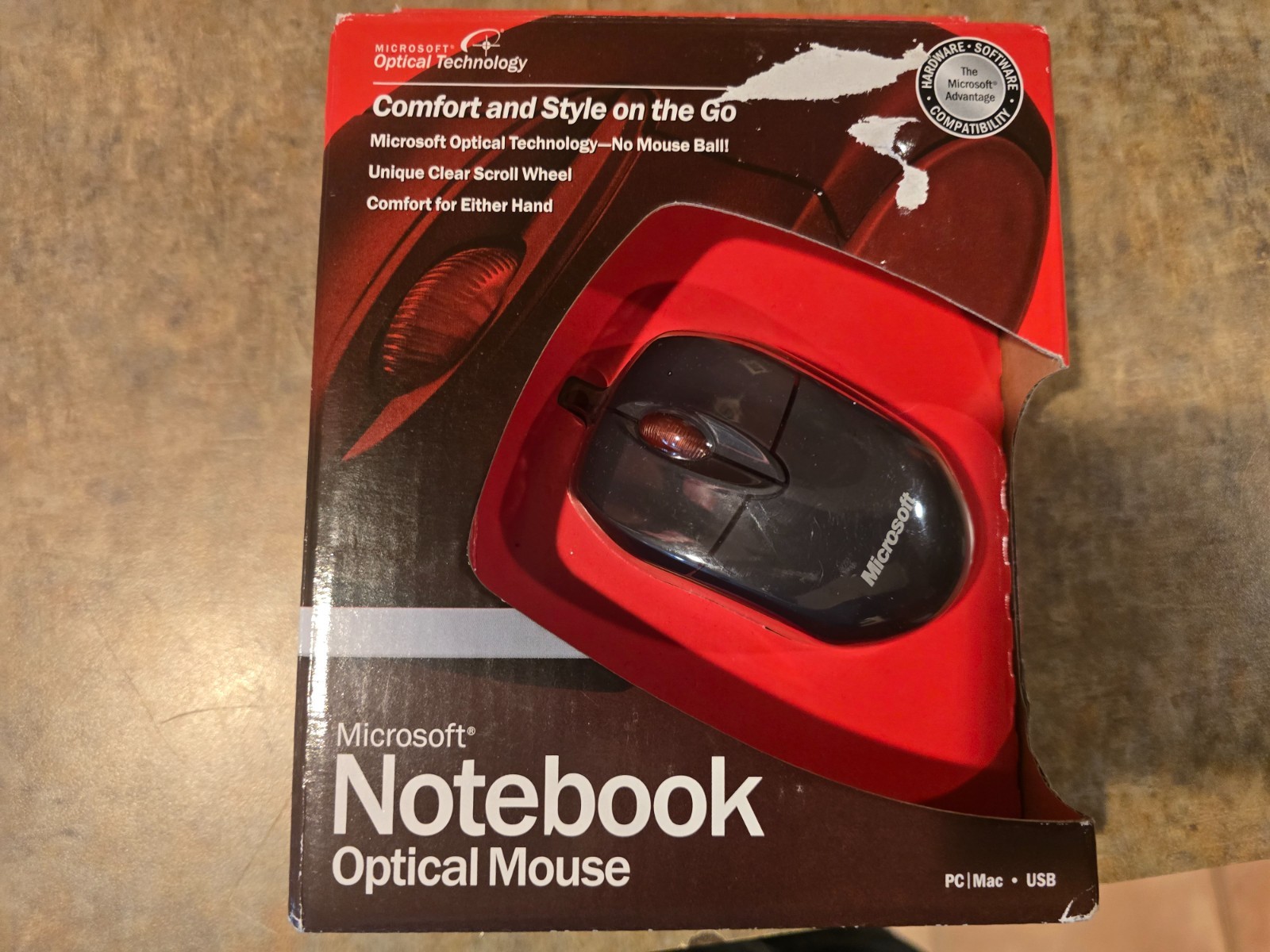 Genuine Microsoft Wheel Optical Mouse M20-00013 Sealed