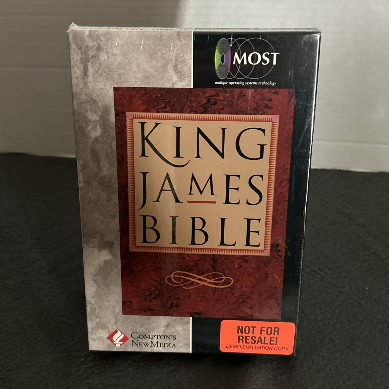King James Bible Compton's NewMedia BIG BOX CD-ROM NEW SEALED DOS Windows VTG
