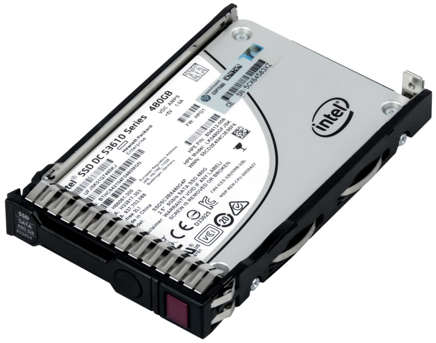 HARD DRIVE HP LK0480GFJSK 804612-006 832454-001 480GB SATA III SSD 2.5''