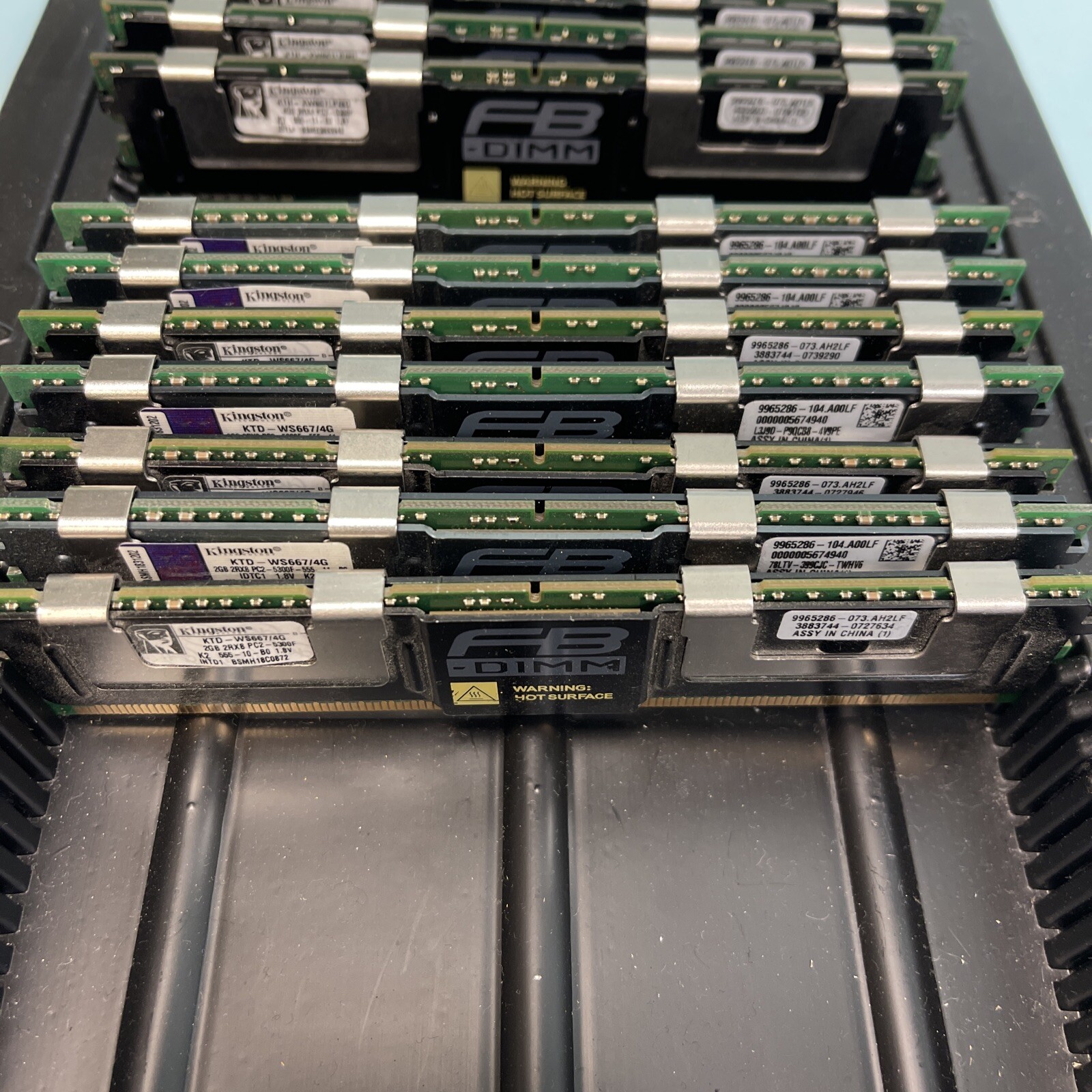 4GB Kingston Fully Buffered KTD-WS667/4G) PC2-5300F 2Rx8 Server RAM X 7