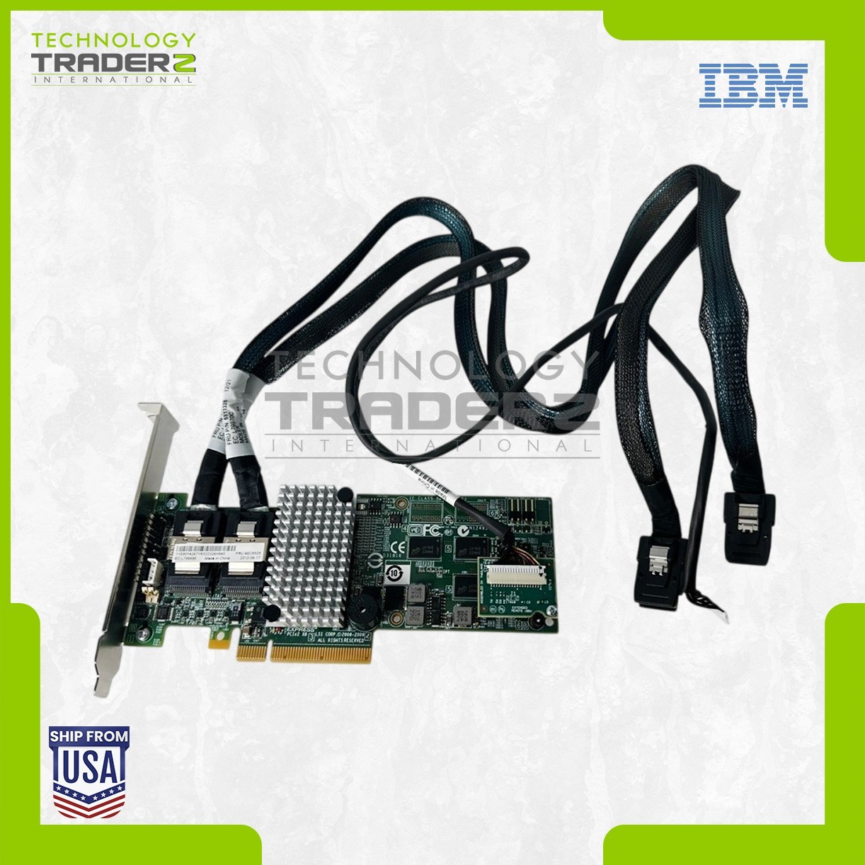 46C8929 IBM M5014 SAS SATA ServeRAID Controller 90Y4267 W/ 2x 69Y1328
